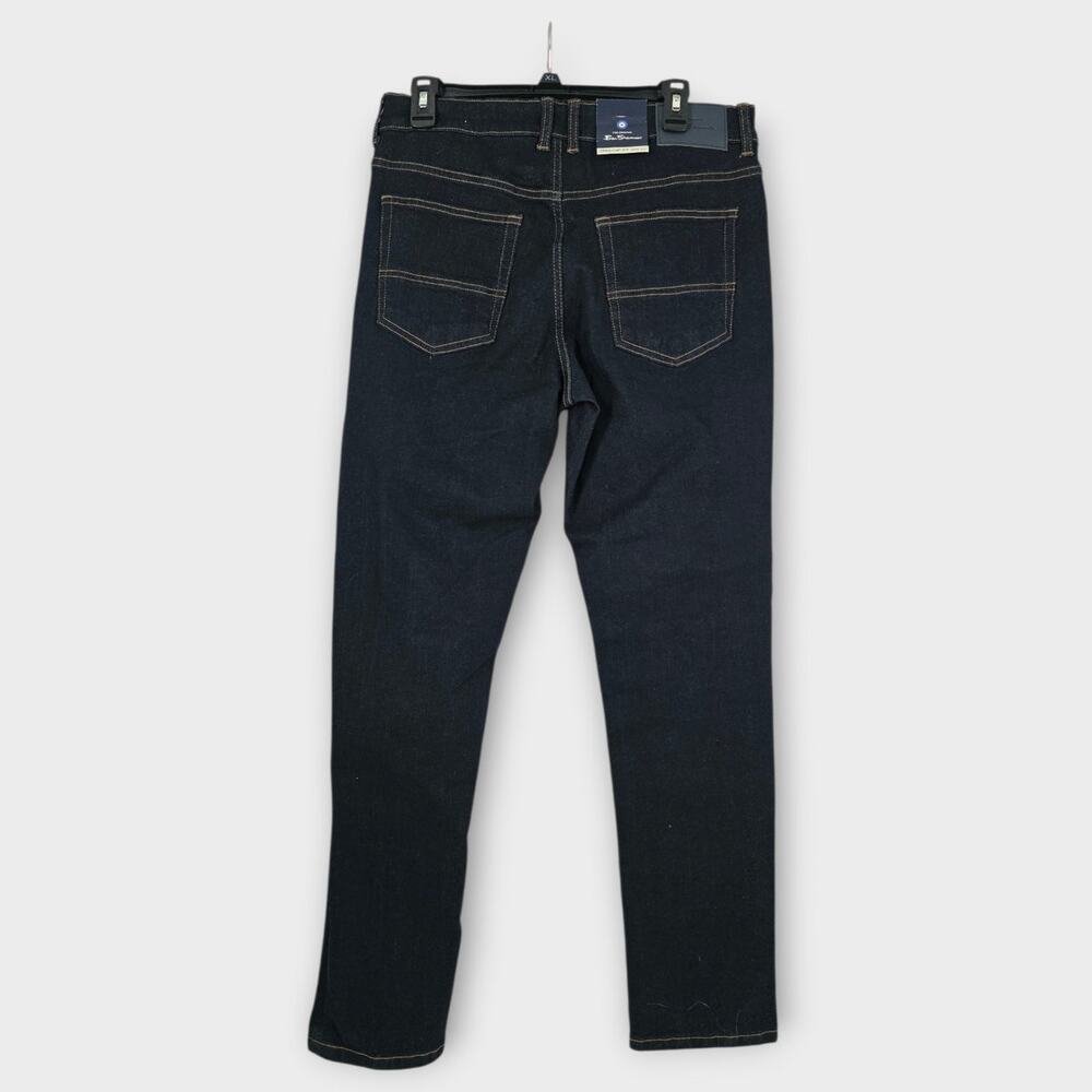 Ben Sherman Jeans Men's 30x32 Straight Fit Dark Wash Dark Blue NWT - Picture 2 of 5